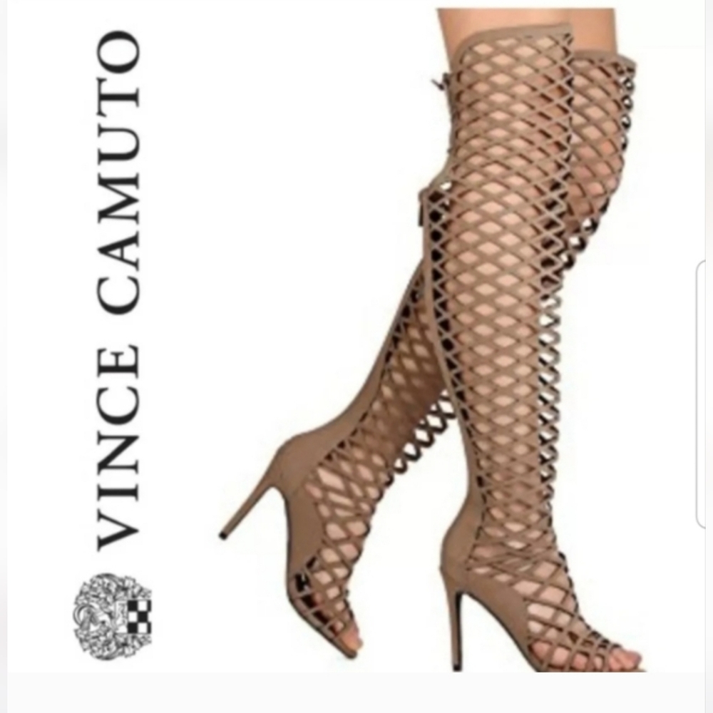 Vince Camuto Women's Brown Caged Heels